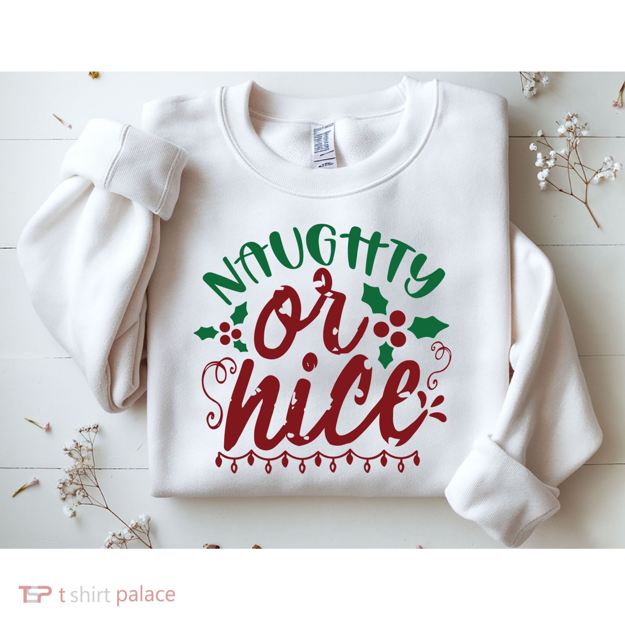 Naughty Or Nice Christmas Holiday Festive Sweatshirt