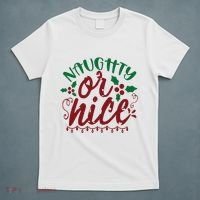 Naughty Or Nice Christmas Holiday Festive T-Shirt thumb 5