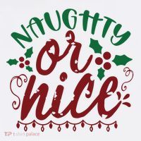 Naughty Or Nice Christmas Holiday Festive T-Shirt thumb 7