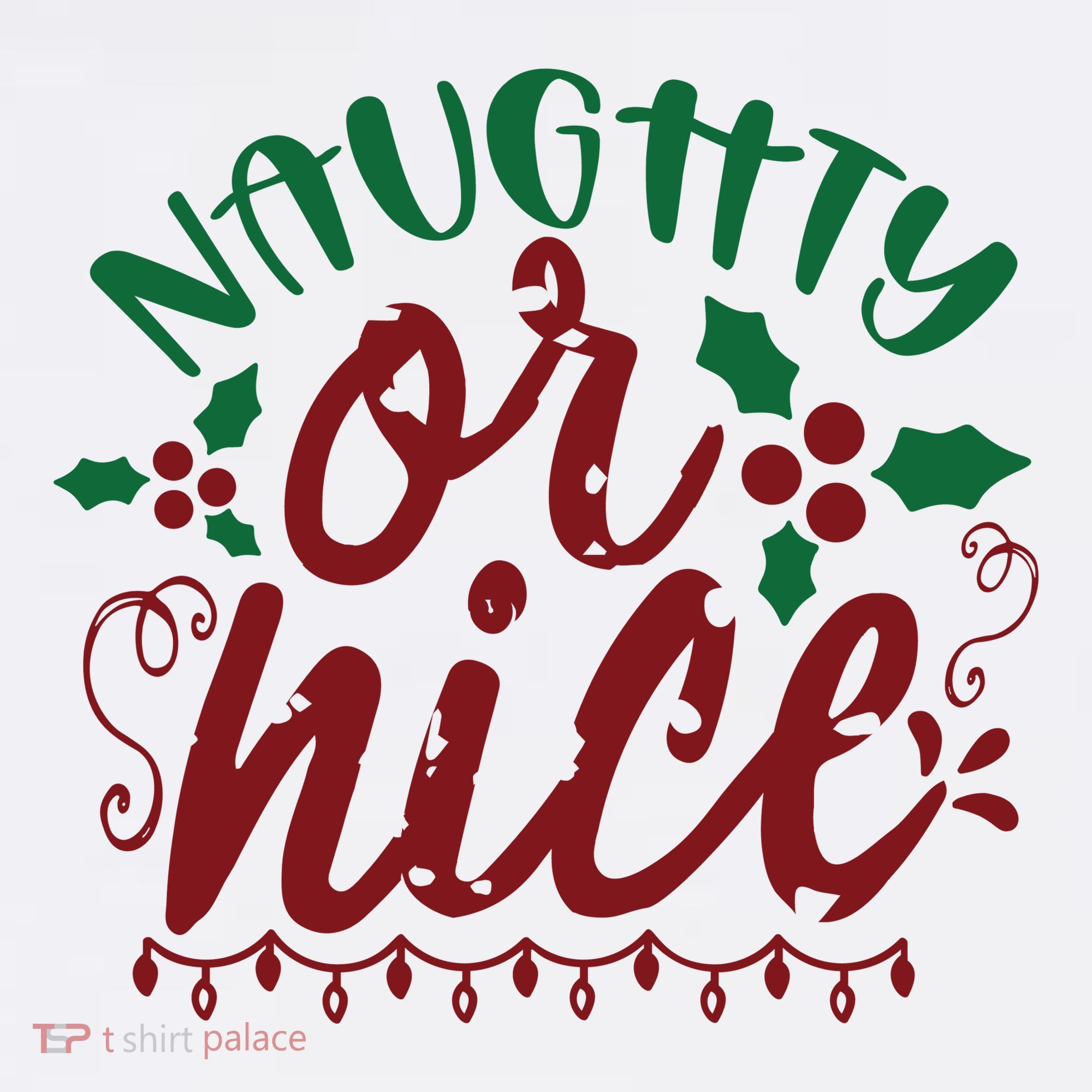 Naughty Or Nice Christmas Holiday Festive T-Shirt
