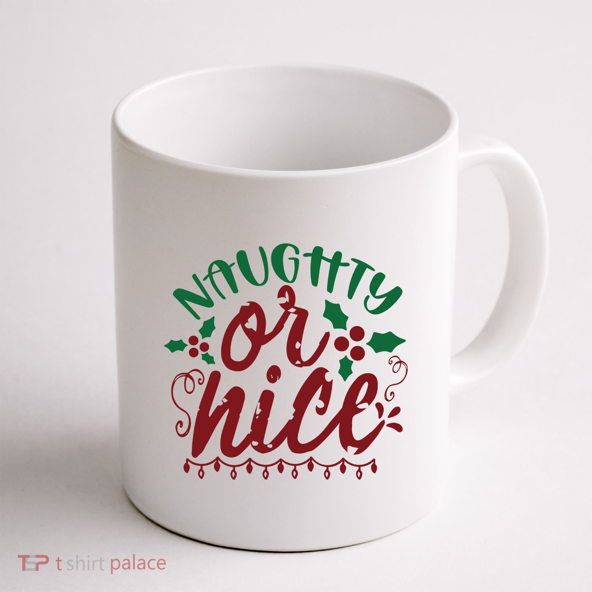 Naughty Or Nice Christmas Holiday Festive Coffee Mug