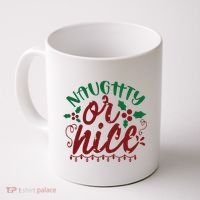 Naughty Or Nice Christmas Holiday Festive Coffee Mug thumb 0