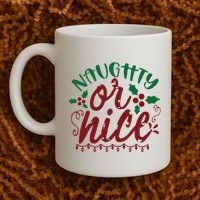 Naughty Or Nice Christmas Holiday Festive Coffee Mug thumb 2