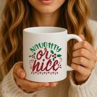 Naughty Or Nice Christmas Holiday Festive Coffee Mug thumb 3