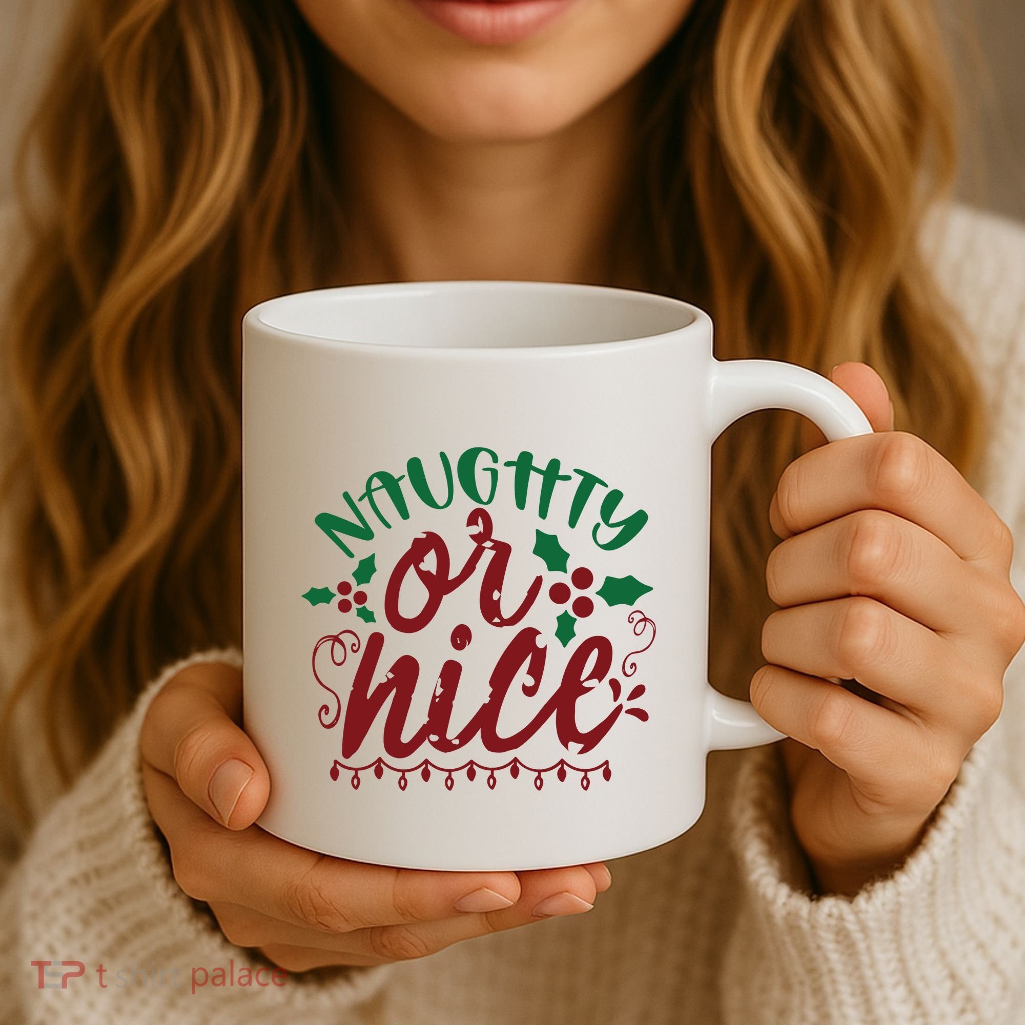 Naughty Or Nice Christmas Holiday Festive Coffee Mug