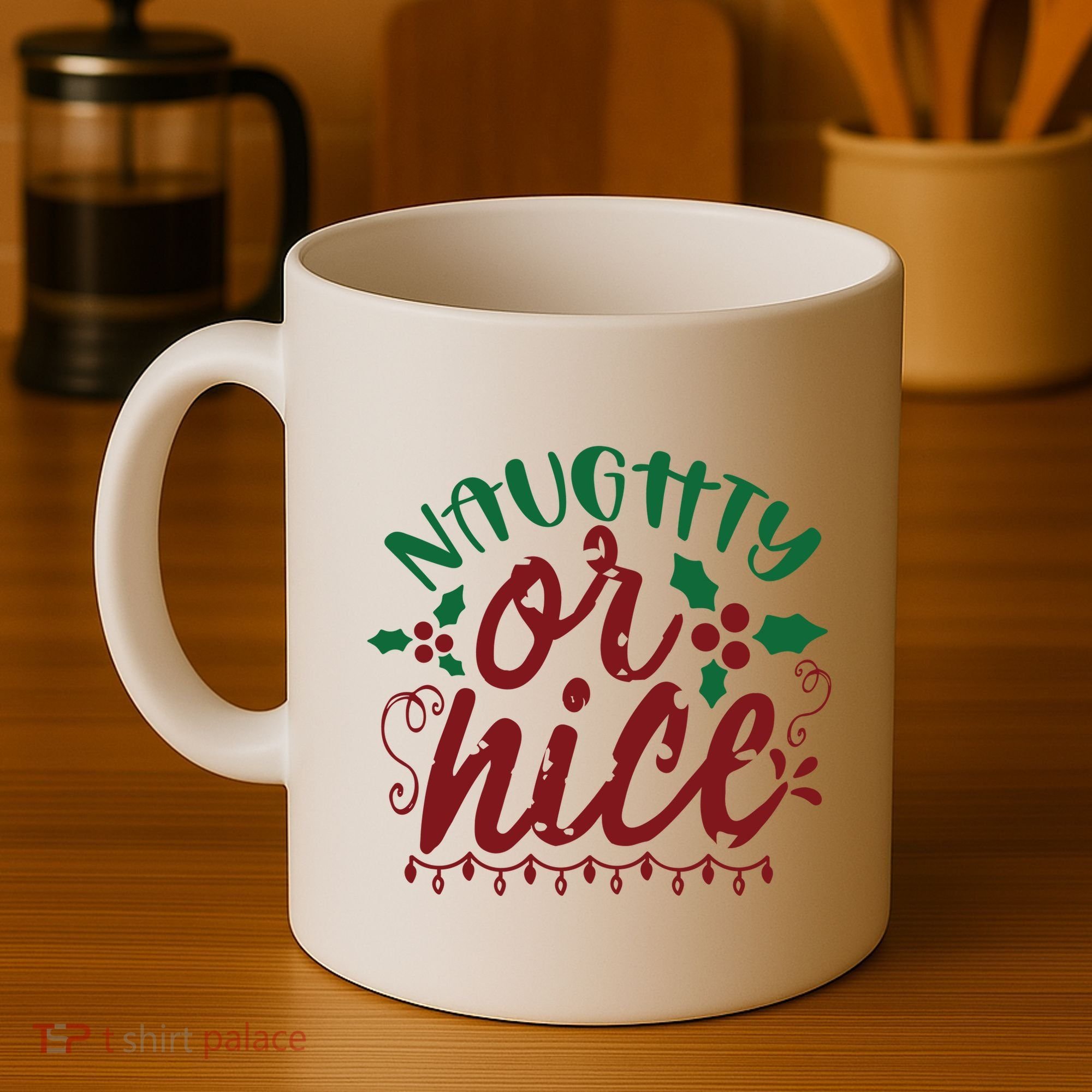 Naughty Or Nice Christmas Holiday Festive Coffee Mug
