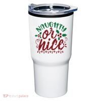 Naughty Or Nice Christmas Holiday Festive Tumbler thumb 0