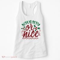 Naughty Or Nice Christmas Holiday Festive Women's Tank Top thumb 0