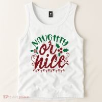 Naughty Or Nice Christmas Holiday Festive Tank Top thumb 2