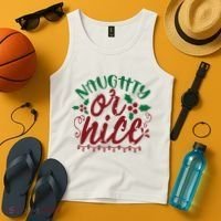 Naughty Or Nice Christmas Holiday Festive Tank Top thumb 4