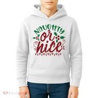 Naughty Or Nice Christmas Holiday Festive Kids Hoodie thumb 4