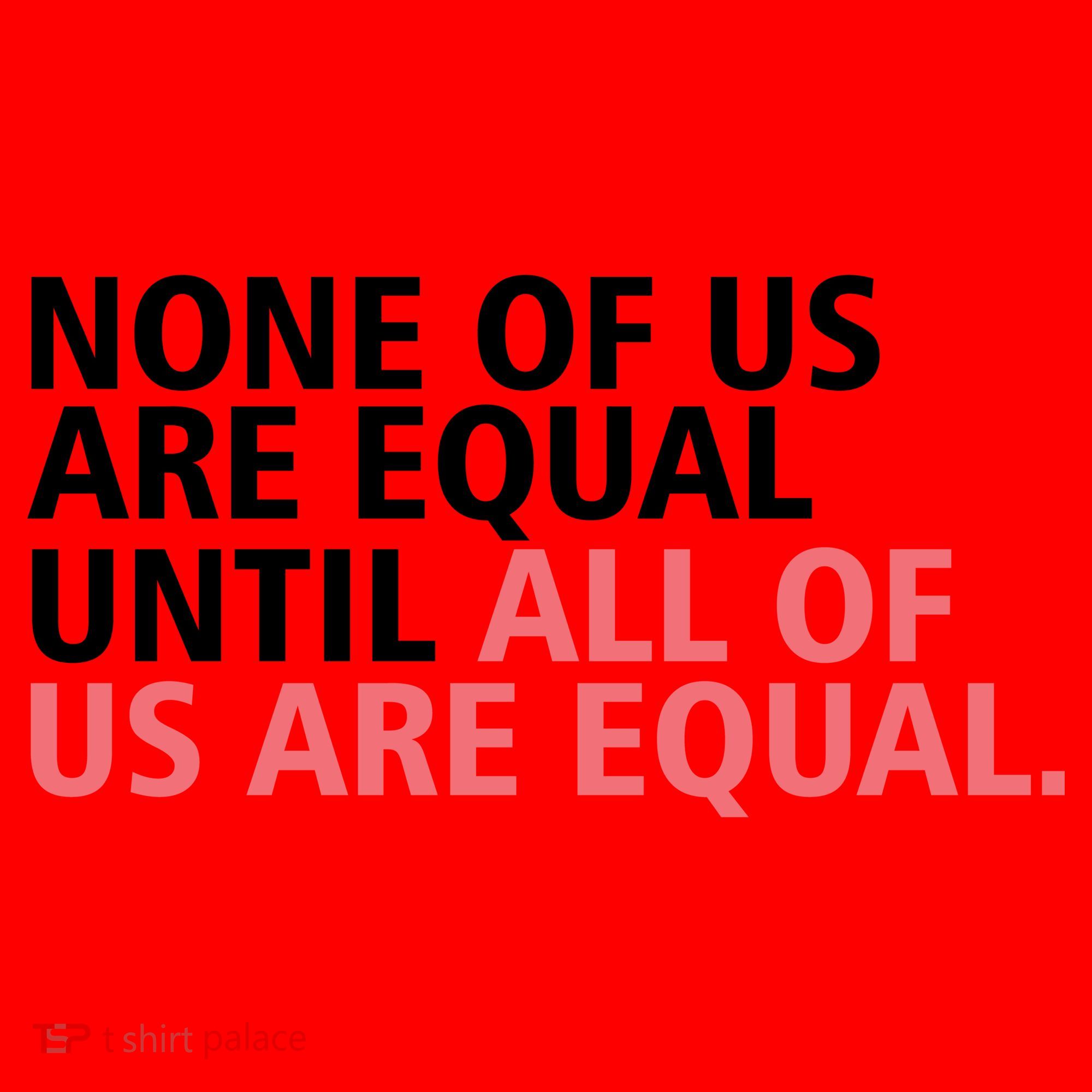 None of Us Are Equal Santa Hat