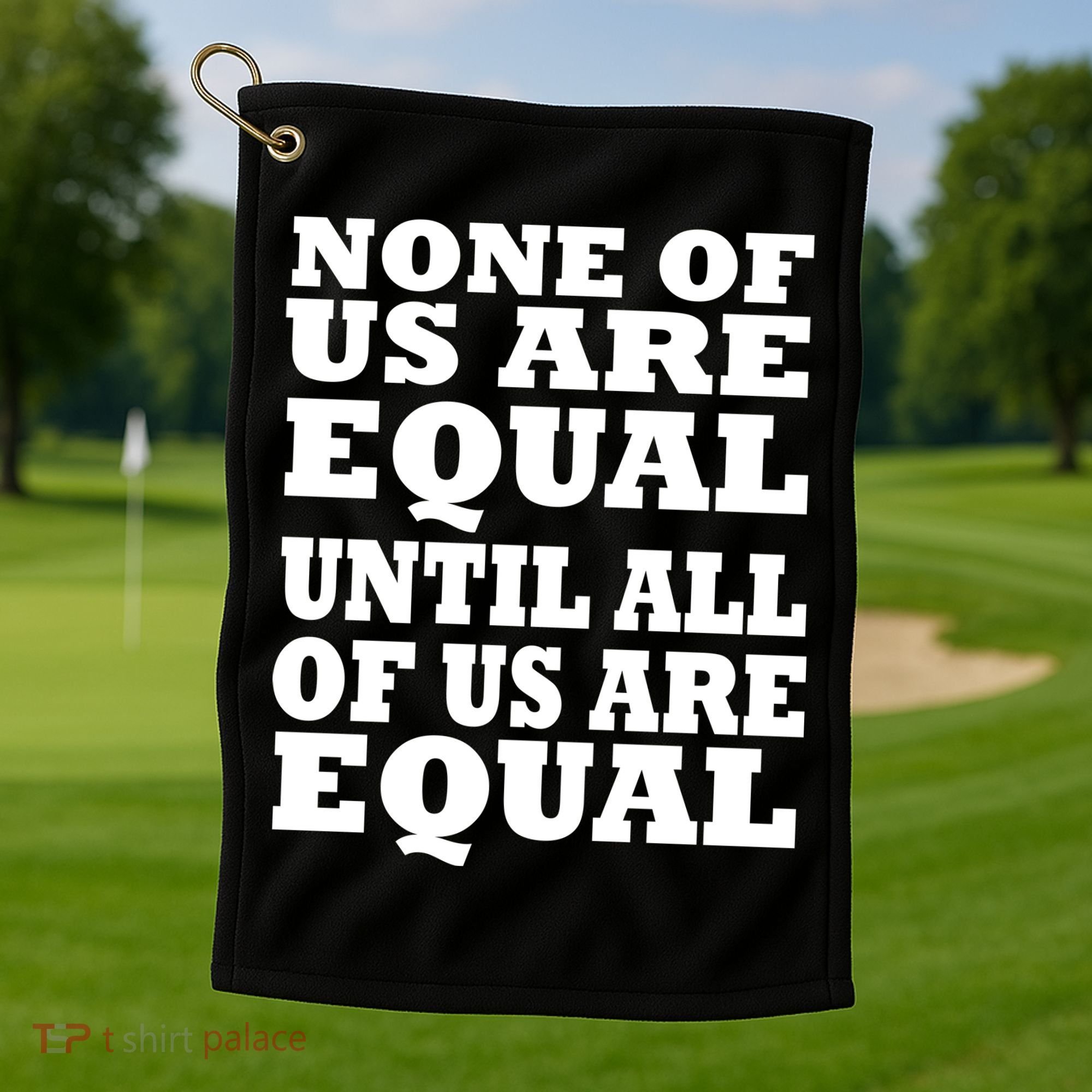 None of Us are Equal Until all of Us are Equal Golf Towel