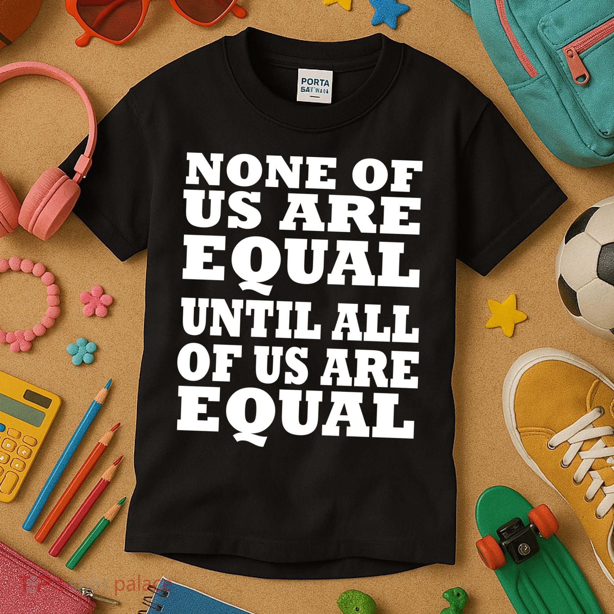 None of Us are Equal Until all of Us are Equal Kids T-Shirt