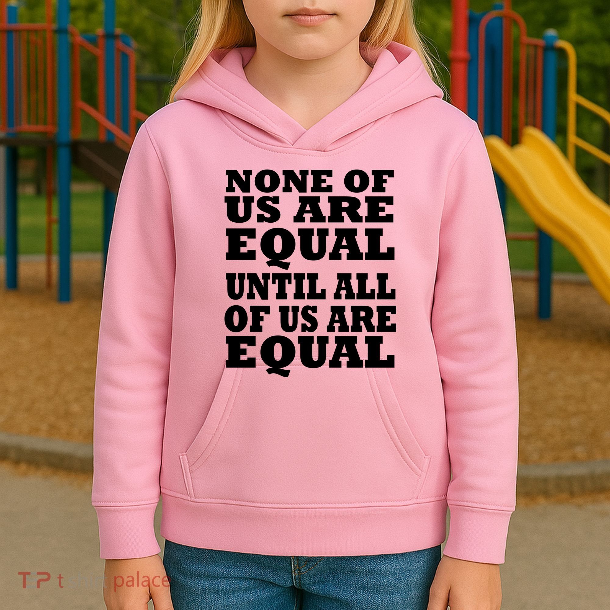 None Of Us Are Equal Until All Of Us Are Equal  Kids Hoodie
