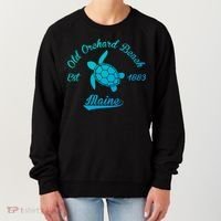 Nautical Old Orchard Beach Maine Sea Turtle Gift Women's Sweatshirt thumb 0