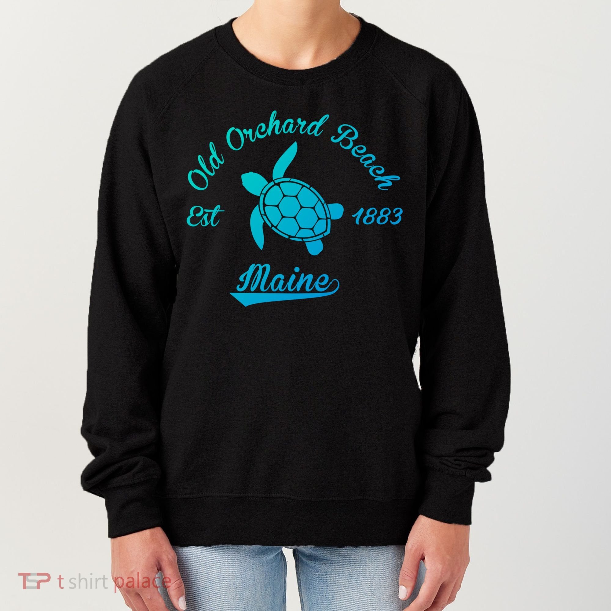 Nautical Old Orchard Beach Maine Sea Turtle Gift Women's Sweatshirt