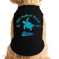 Nautical Old Orchard Beach Maine Sea Turtle Gift Doggie Tank thumb 0