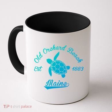 Nautical Old Orchard Beach Maine Sea Turtle Gift Coffee Mug