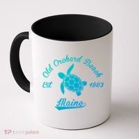 Nautical Old Orchard Beach Maine Sea Turtle Gift Coffee Mug thumb 0