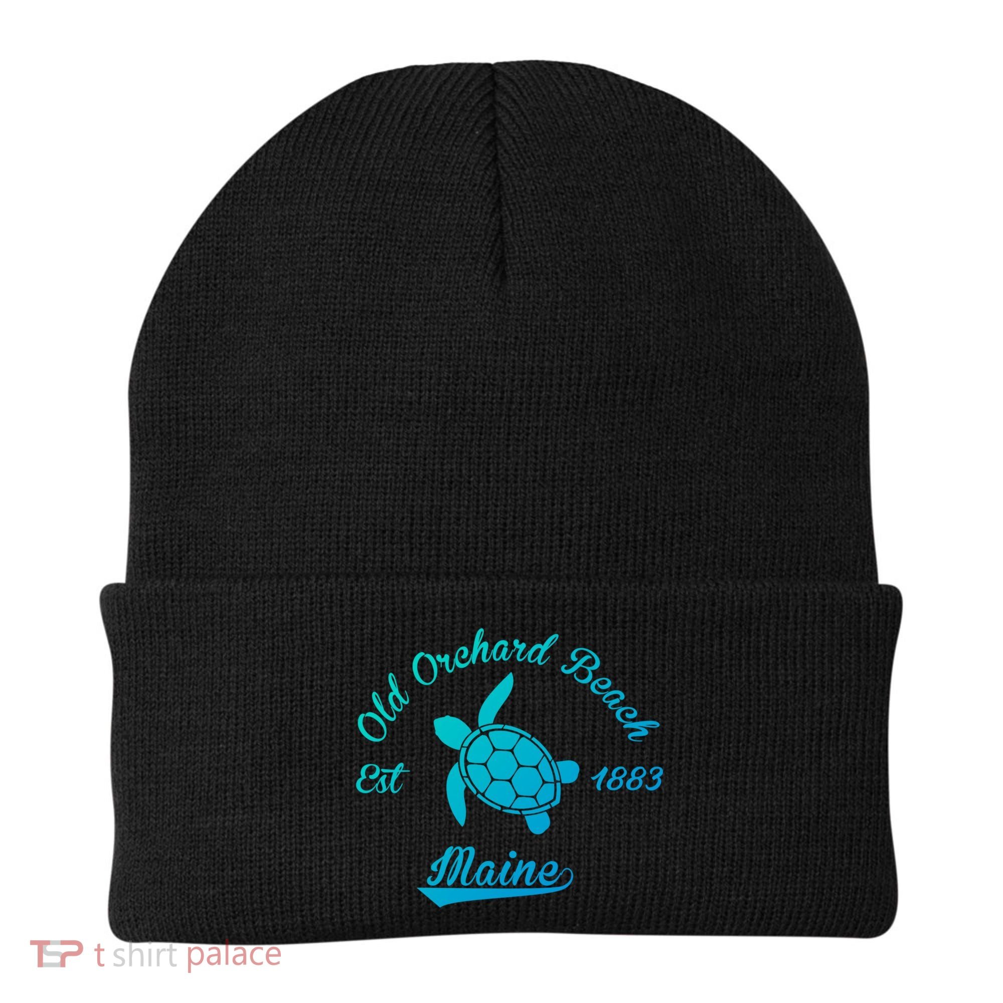 Nautical Old Orchard Beach Maine Sea Turtle Gift Beanie