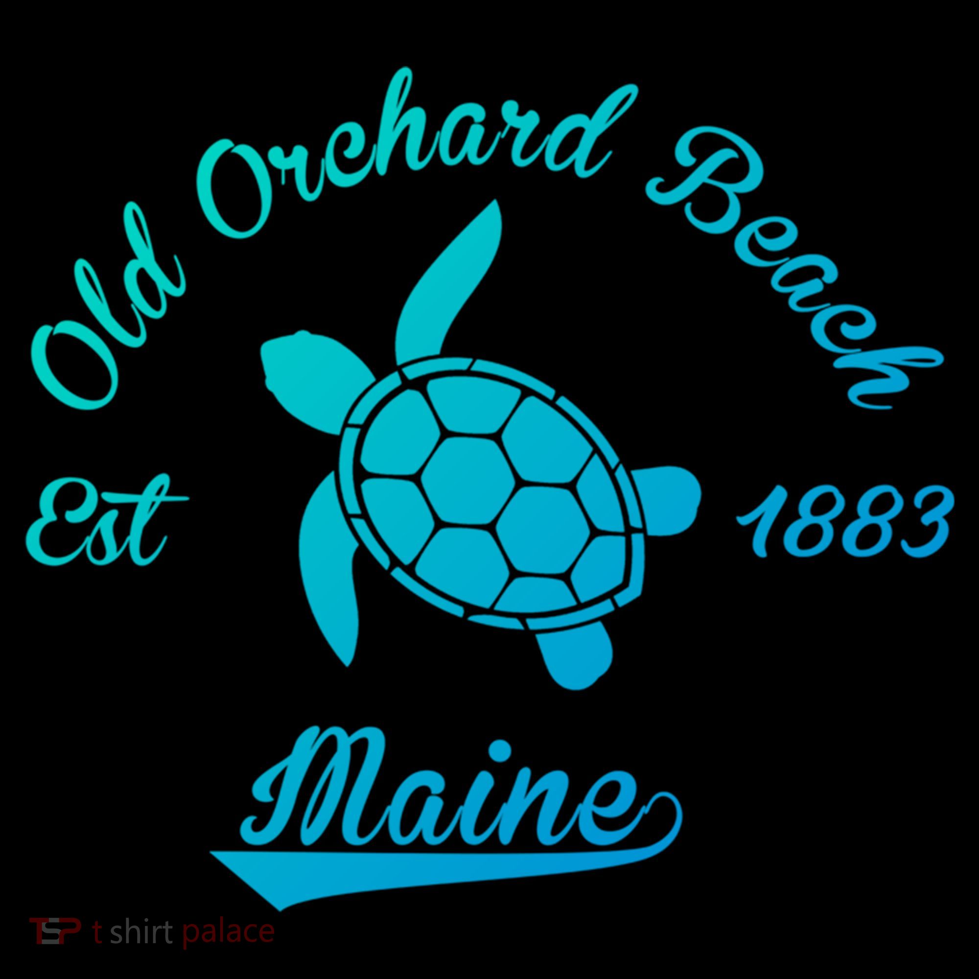 Nautical Old Orchard Beach Maine Sea Turtle Gift Women's Hoodie