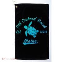 Nautical Old Orchard Beach Maine Sea Turtle Gift Golf Towel thumb 0