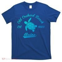 Nautical Old Orchard Beach Maine Sea Turtle Gift T-Shirt thumb 0