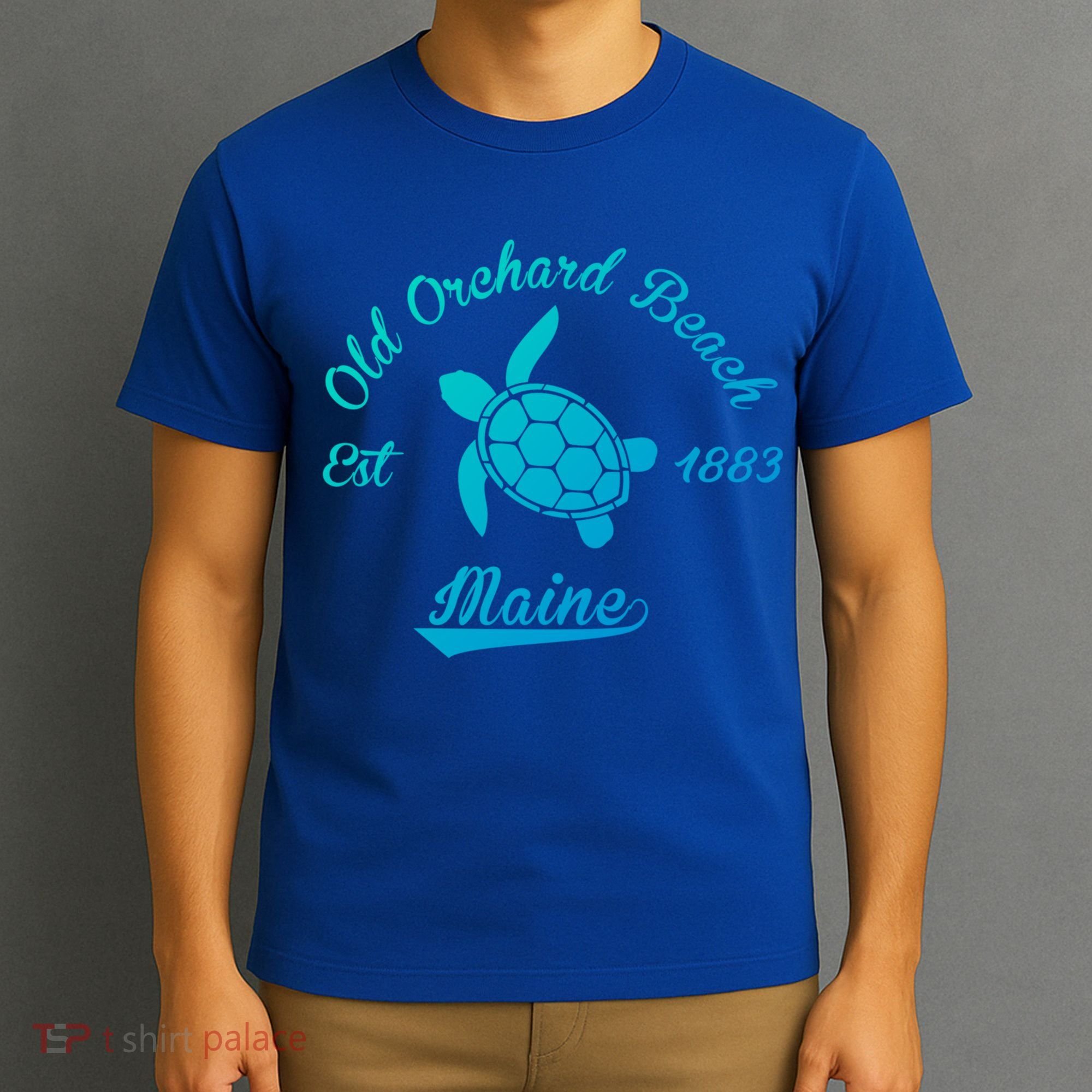 Nautical Old Orchard Beach Maine Sea Turtle Gift T-Shirt