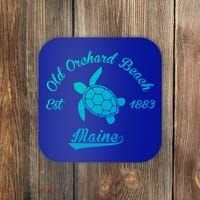 Nautical Old Orchard Beach Maine Sea Turtle Gift Coaster thumb 0