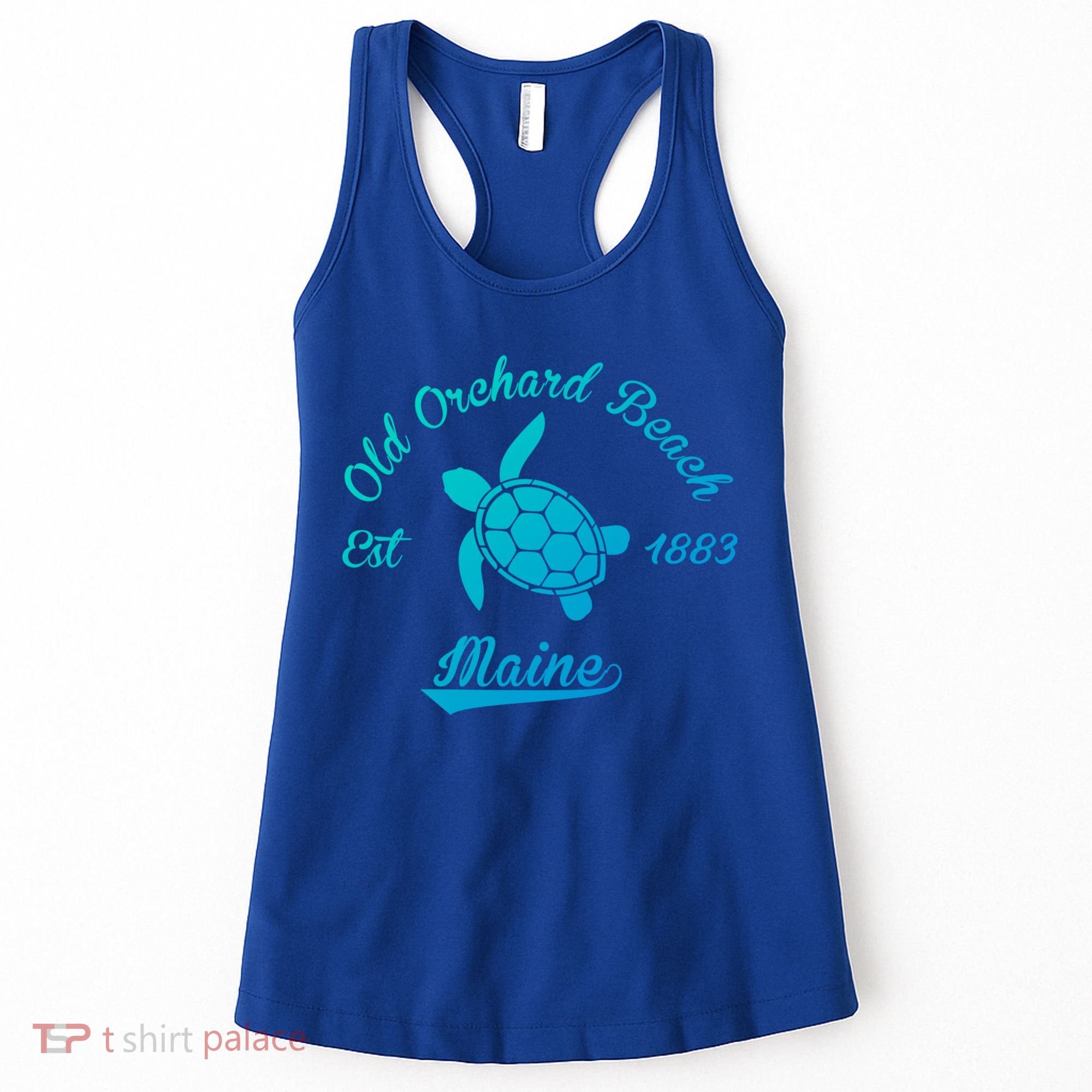 Nautical Old Orchard Beach Maine Sea Turtle Gift Women's Tank Top