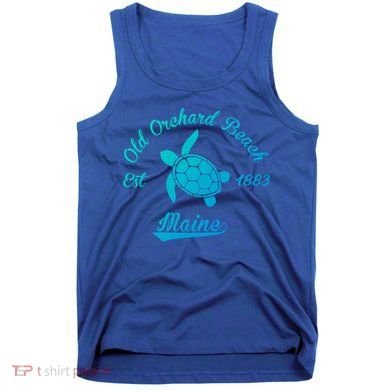 Nautical Old Orchard Beach Maine Sea Turtle Gift Tank Top