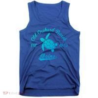 Nautical Old Orchard Beach Maine Sea Turtle Gift Tank Top thumb 0