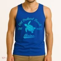 Nautical Old Orchard Beach Maine Sea Turtle Gift Tank Top thumb 3