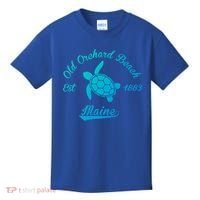 Nautical Old Orchard Beach Maine Sea Turtle Gift Kids T-Shirt thumb 0