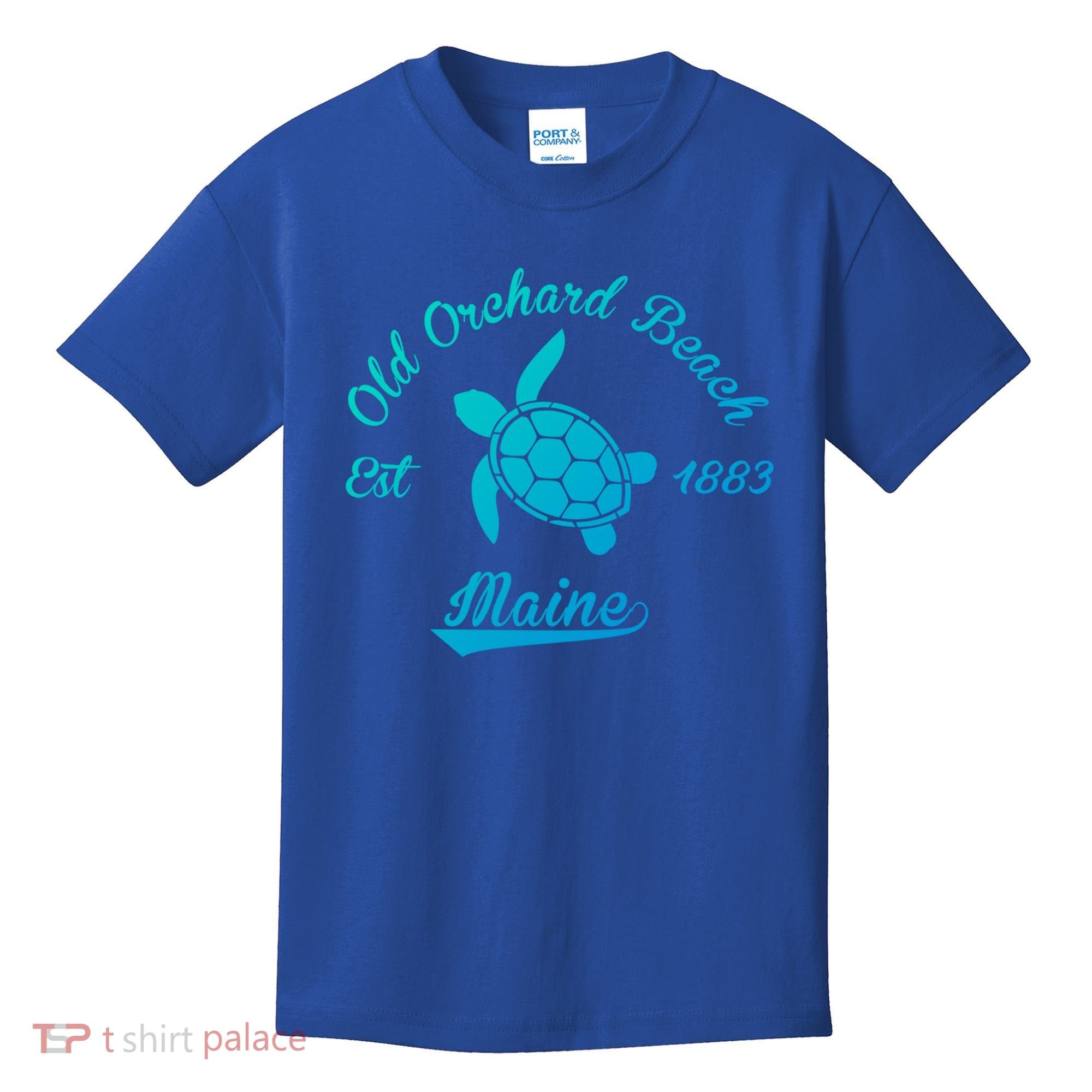 Nautical Old Orchard Beach Maine Sea Turtle Gift Kids T-Shirt