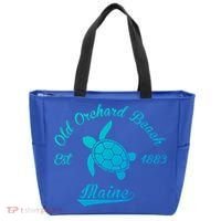 Nautical Old Orchard Beach Maine Sea Turtle Gift Tote Bag thumb 0