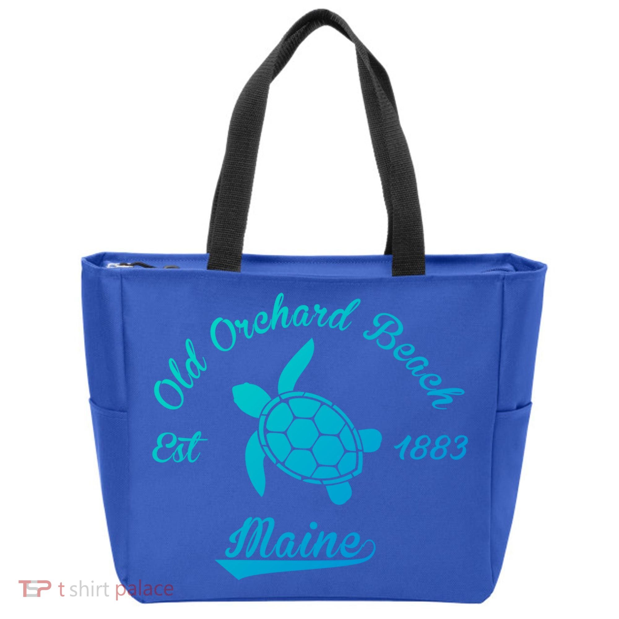 Nautical Old Orchard Beach Maine Sea Turtle Gift Tote Bag