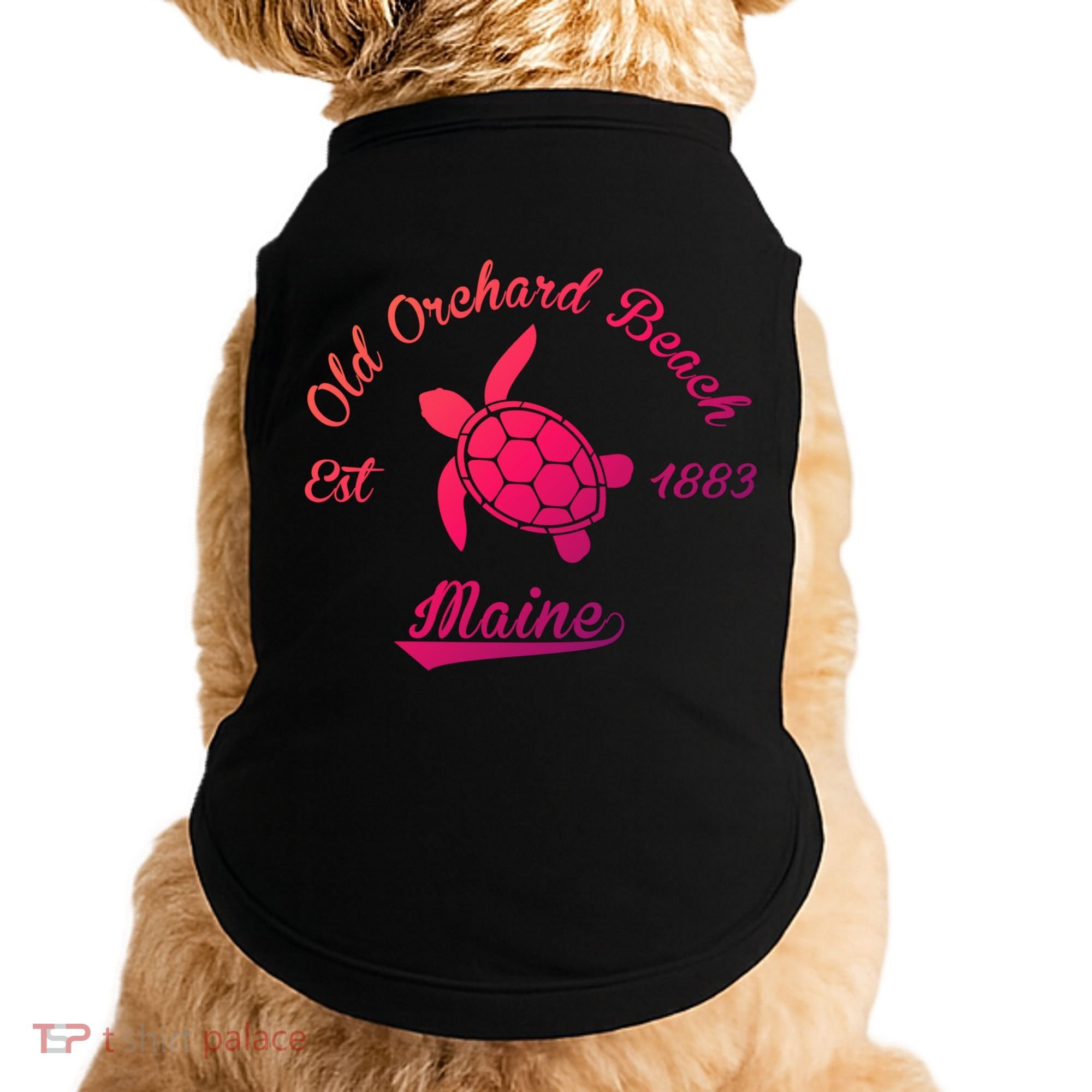 Nautical Old Orchard Beach Maine Sea Turtle Gift Doggie Tank