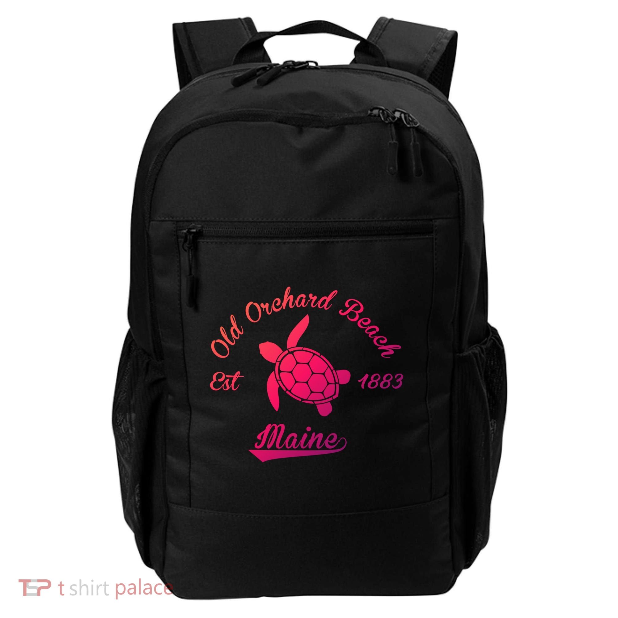 Nautical Old Orchard Beach Maine Sea Turtle Gift Backpack