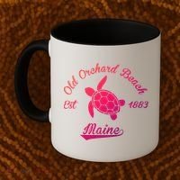 Nautical Old Orchard Beach Maine Sea Turtle Gift Coffee Mug thumb 2