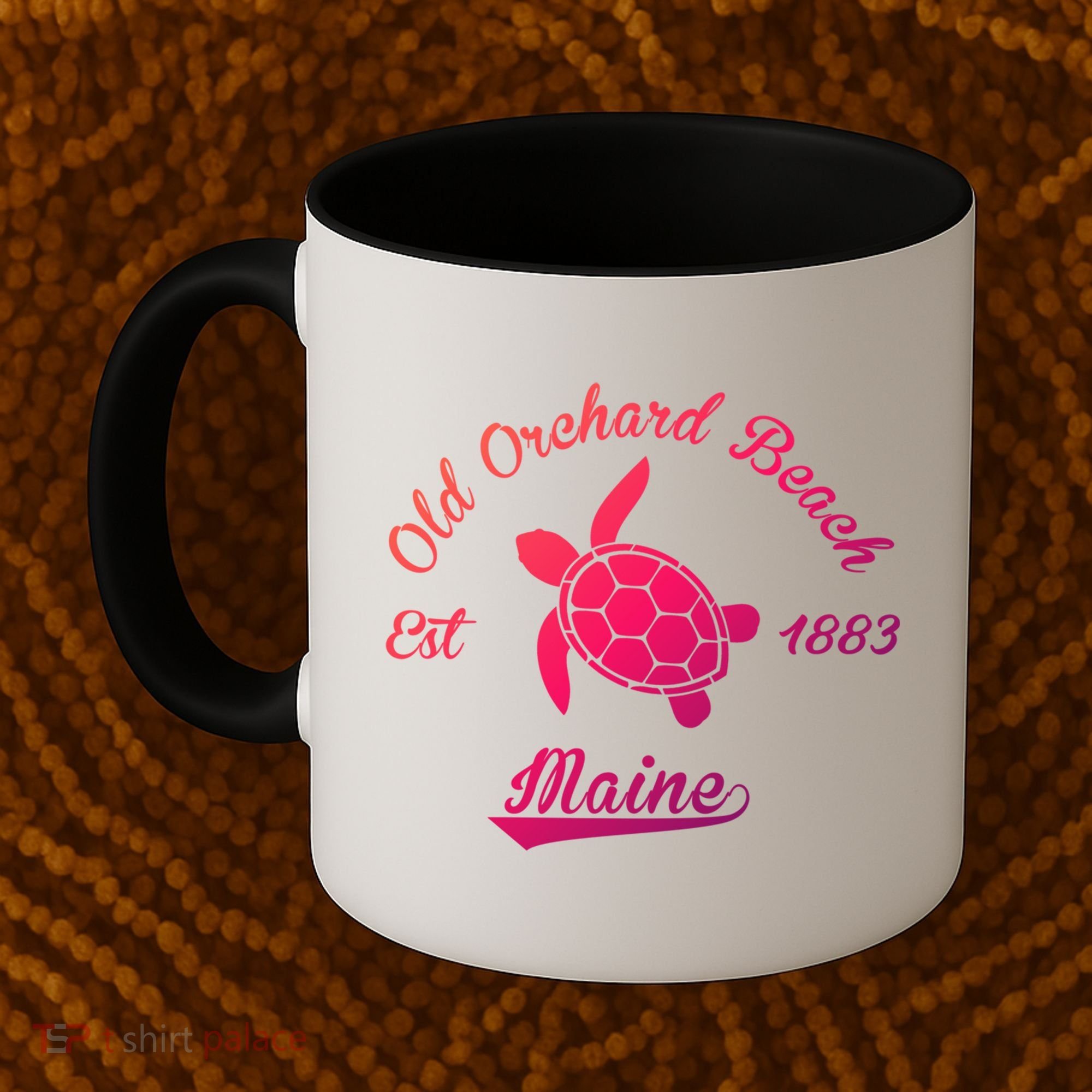 Nautical Old Orchard Beach Maine Sea Turtle Gift Coffee Mug