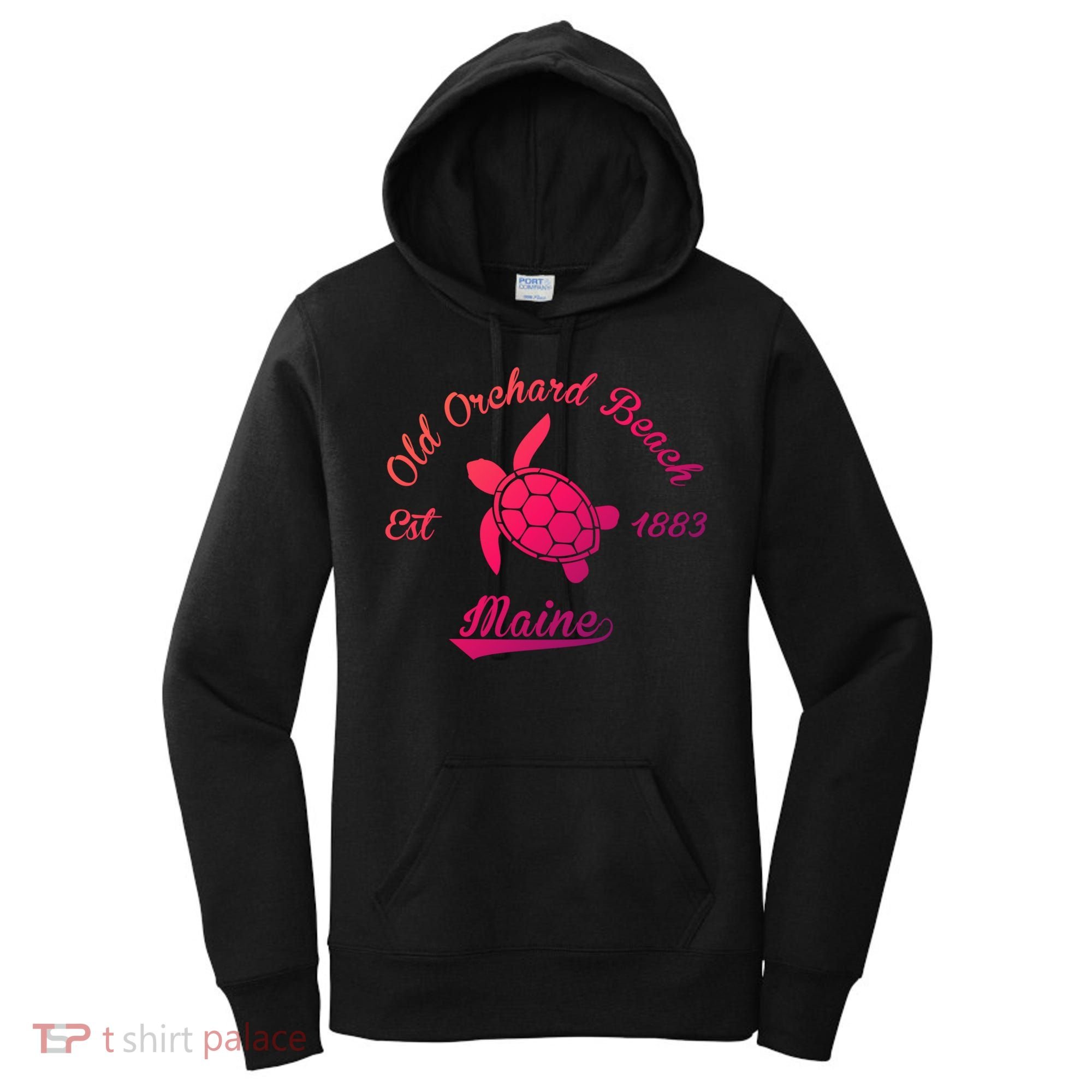 Nautical Old Orchard Beach Maine Sea Turtle Gift Women's Hoodie