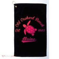 Nautical Old Orchard Beach Maine Sea Turtle Gift Golf Towel thumb 0