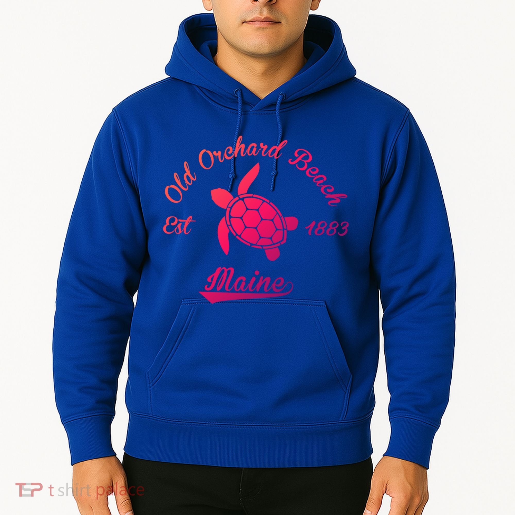 Nautical Old Orchard Beach Maine Sea Turtle Gift Hoodie