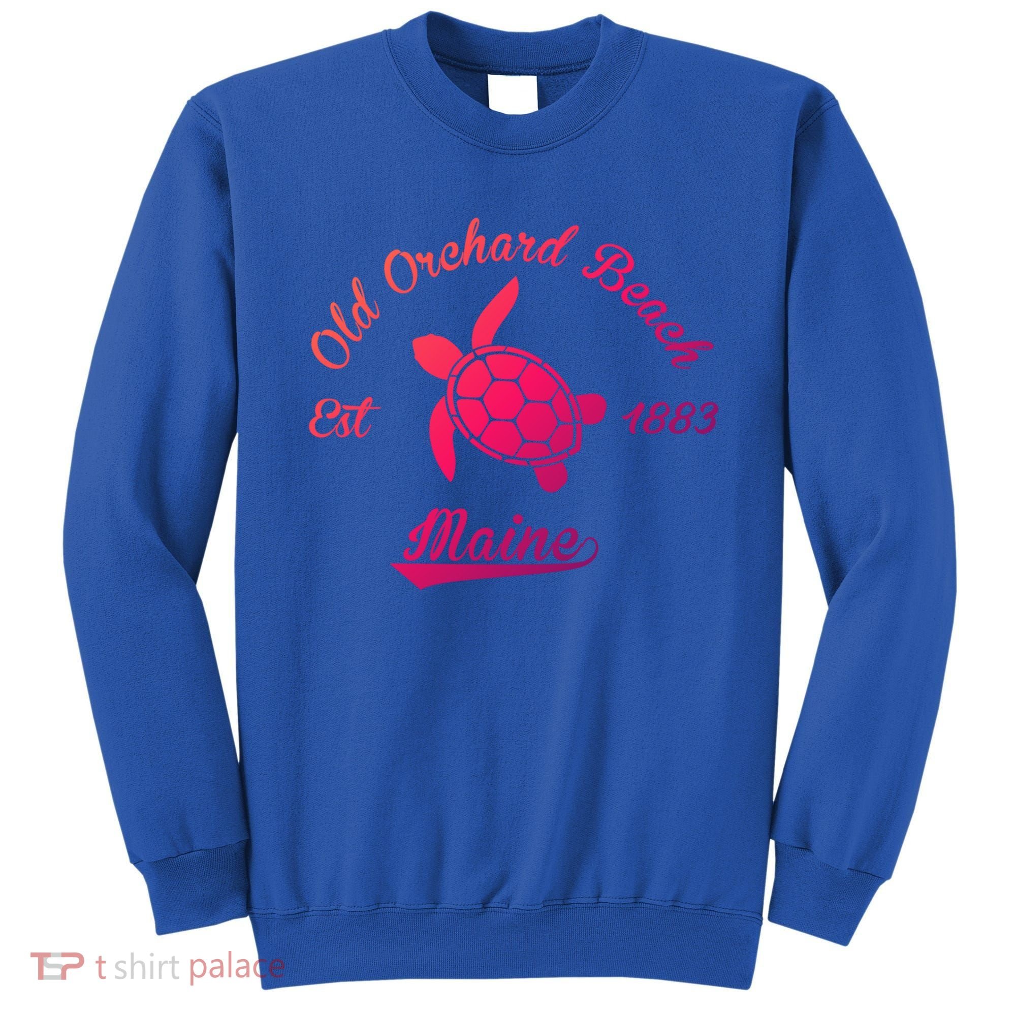 Nautical Old Orchard Beach Maine Sea Turtle Gift Sweatshirt