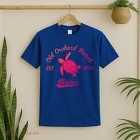 Nautical Old Orchard Beach Maine Sea Turtle Gift T-Shirt thumb 2