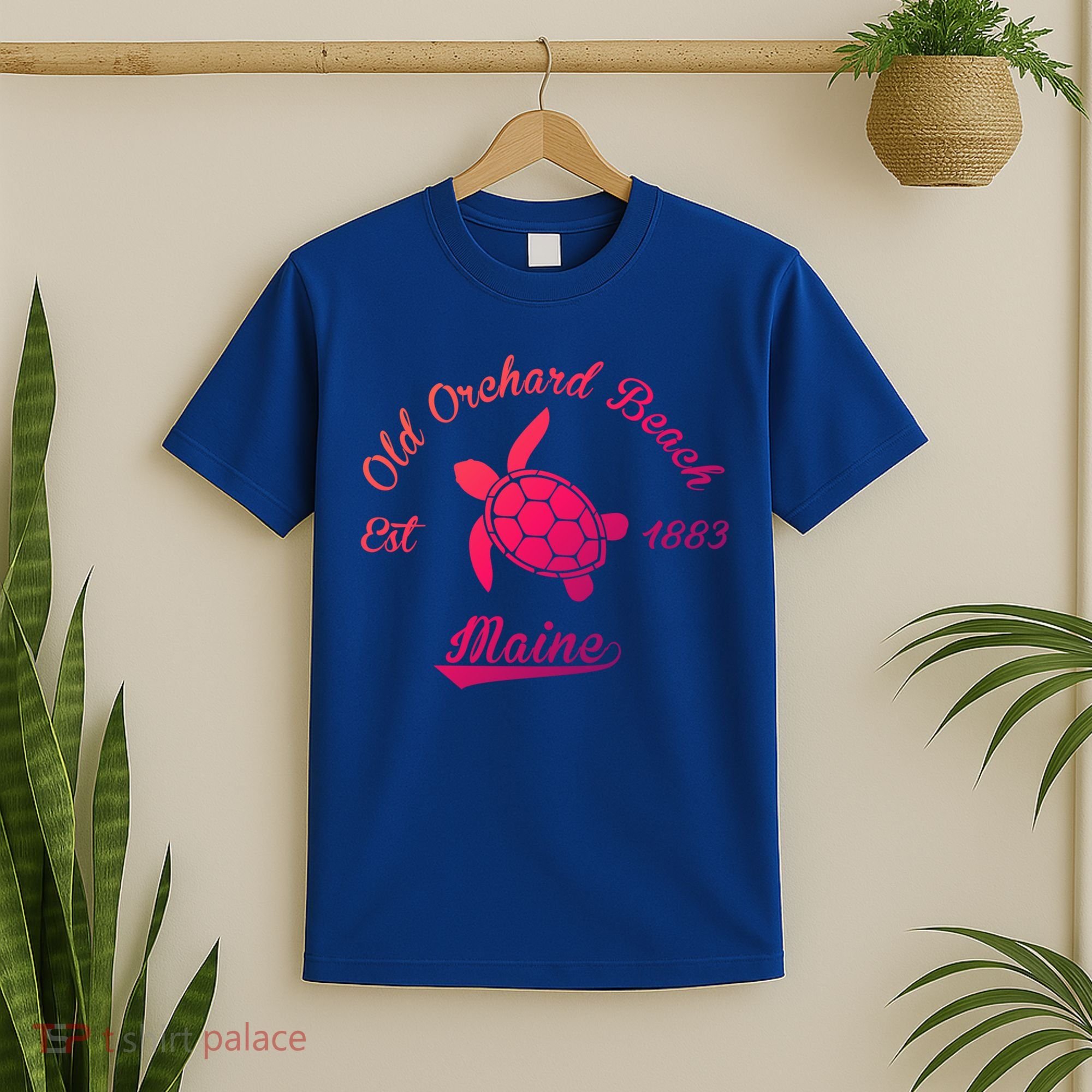 Nautical Old Orchard Beach Maine Sea Turtle Gift T-Shirt
