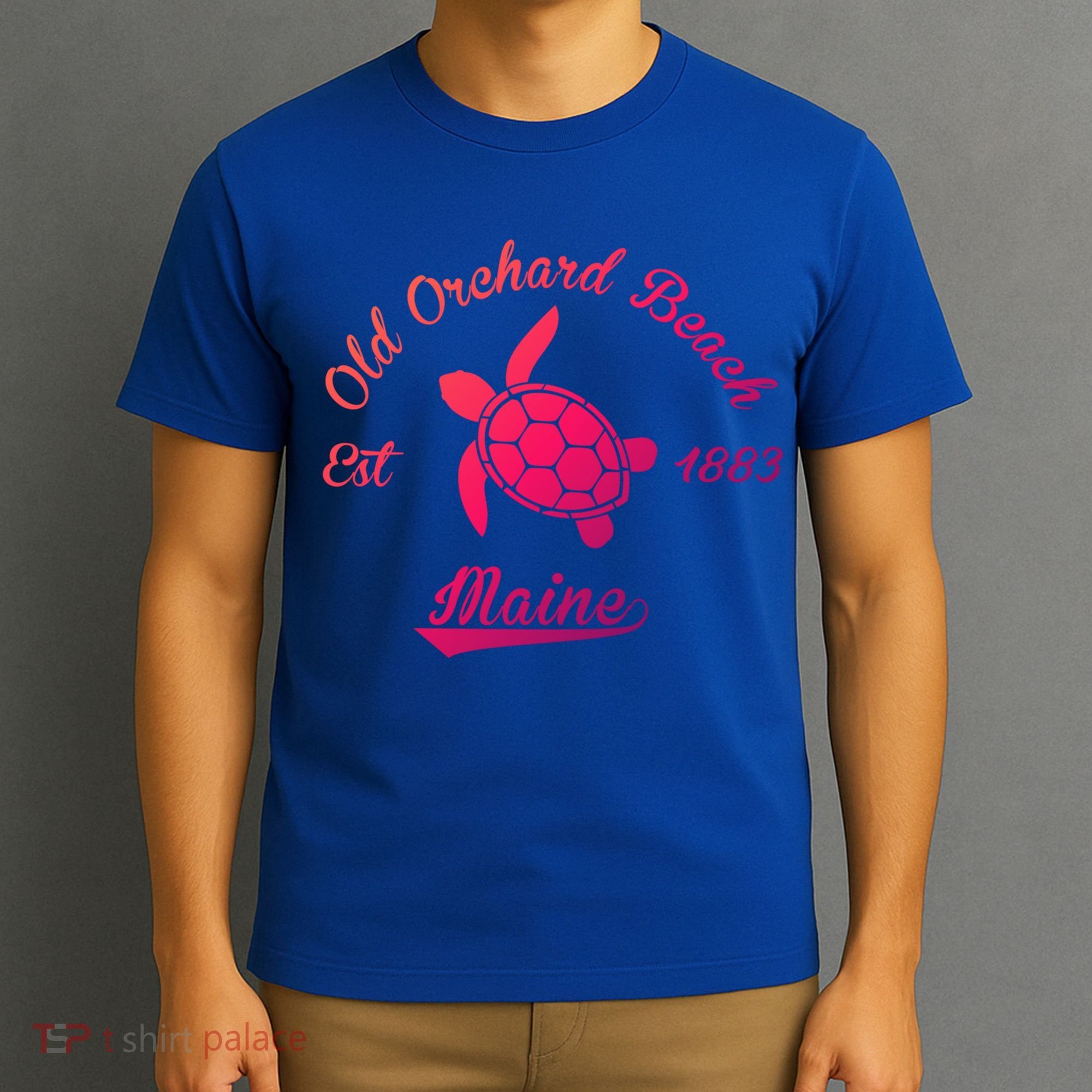 Nautical Old Orchard Beach Maine Sea Turtle Gift T-Shirt