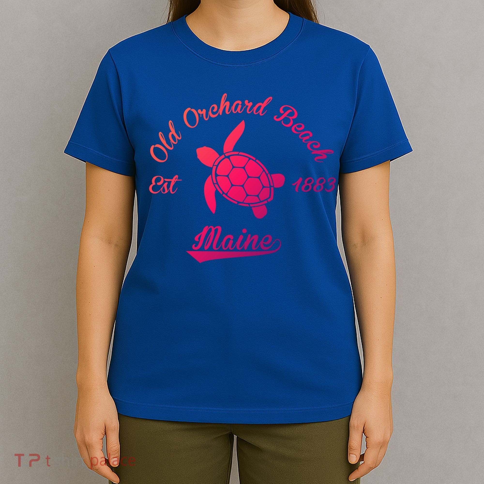 Nautical Old Orchard Beach Maine Sea Turtle Gift T-Shirt